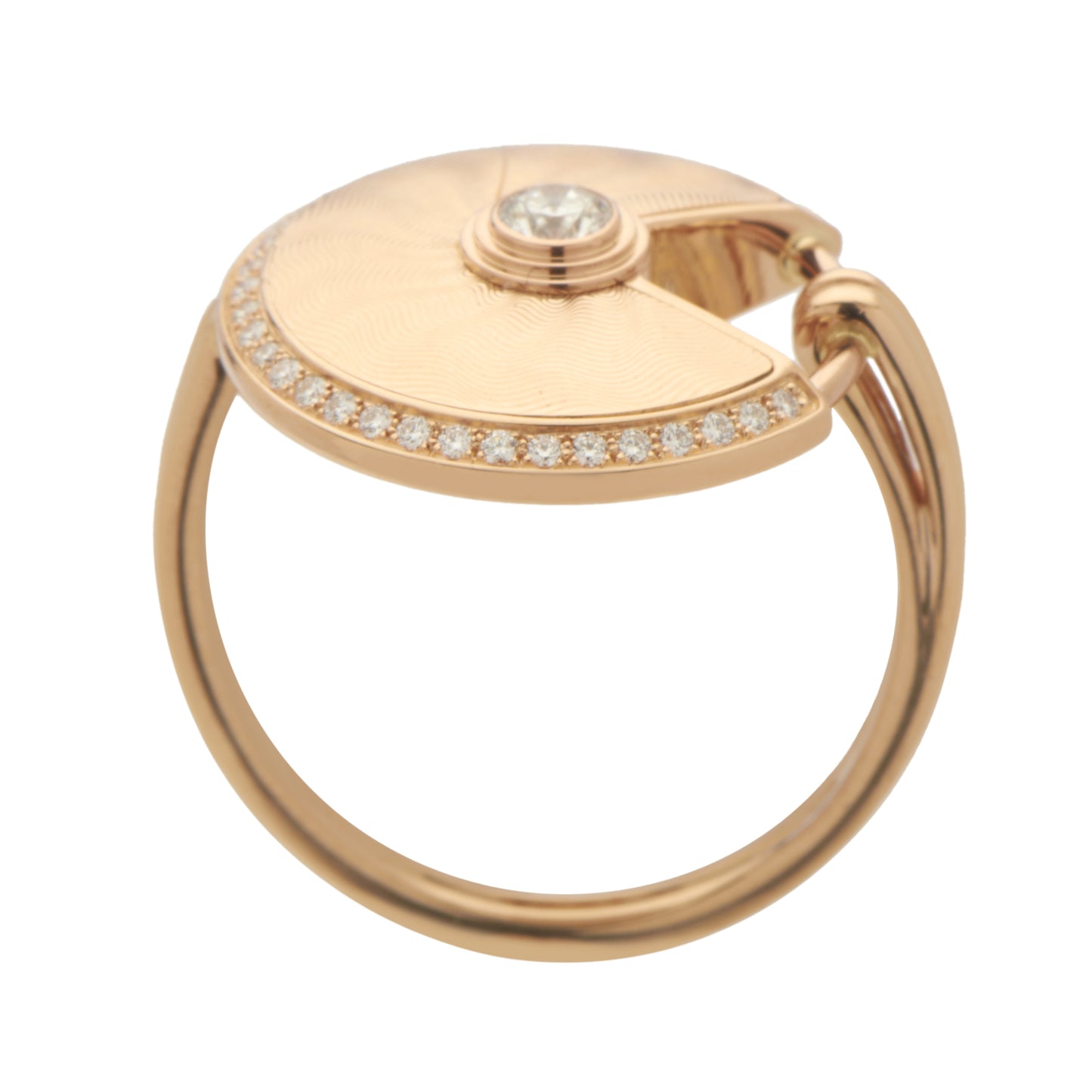 KDY-B4217200 bezel set round lucky amulet 17mm ring