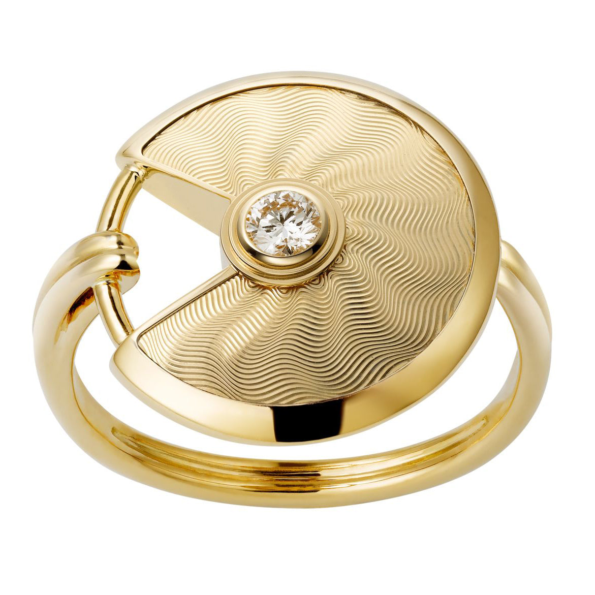 KDY-B4217100 bezel set round lucky amulet 17mm ring