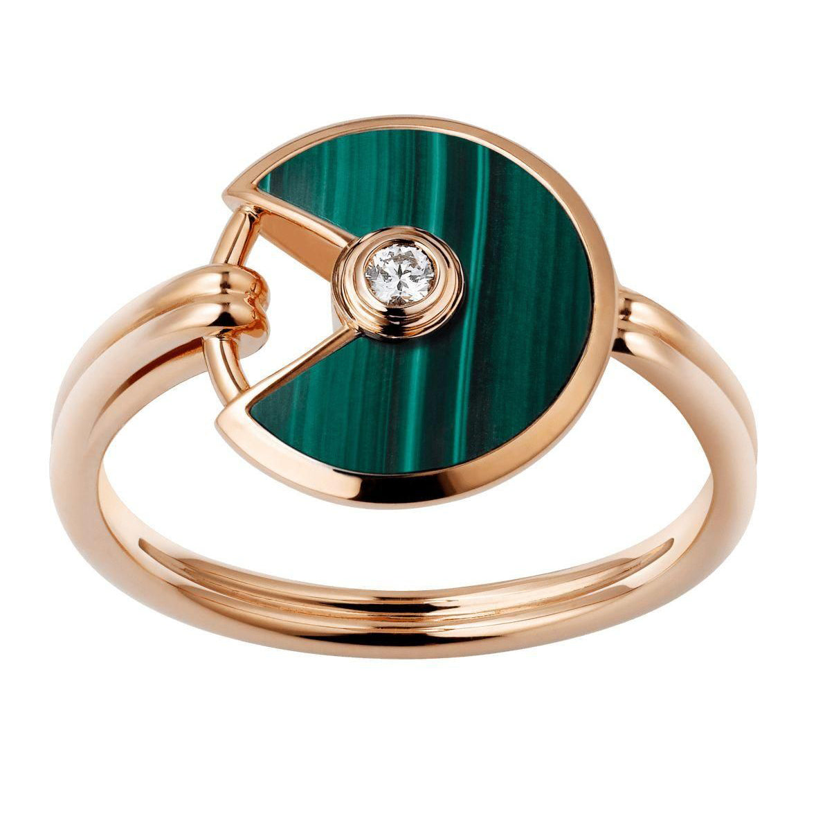 KDY-B4217600 bezel set round lucky amulet 12mm ring