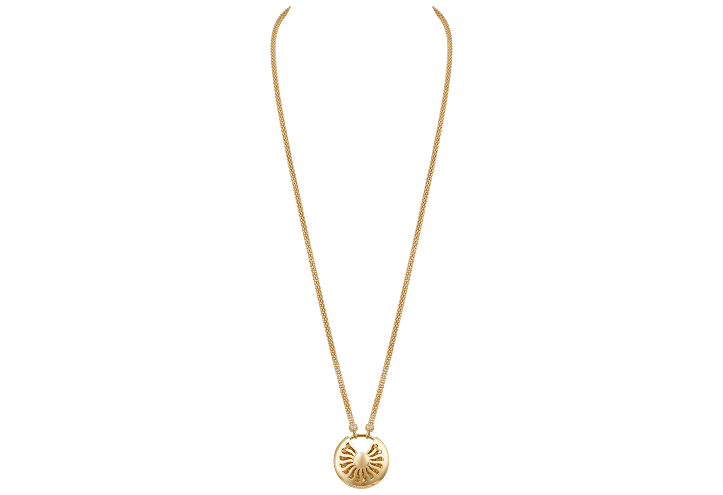 KDY-N3299006 full diamond disc round lucky amulet 35mm pendant