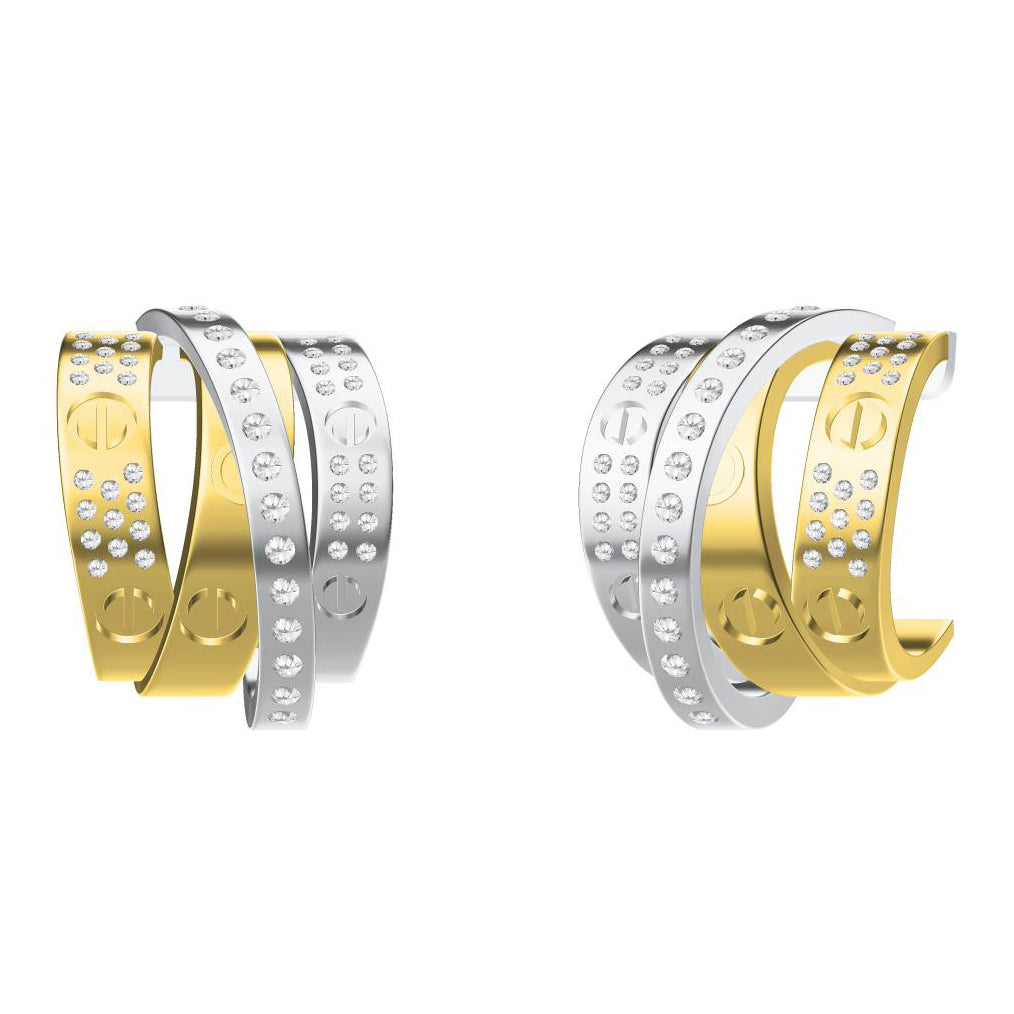 KDY-Q3096987 double C screw color earrings semi-circle earrings