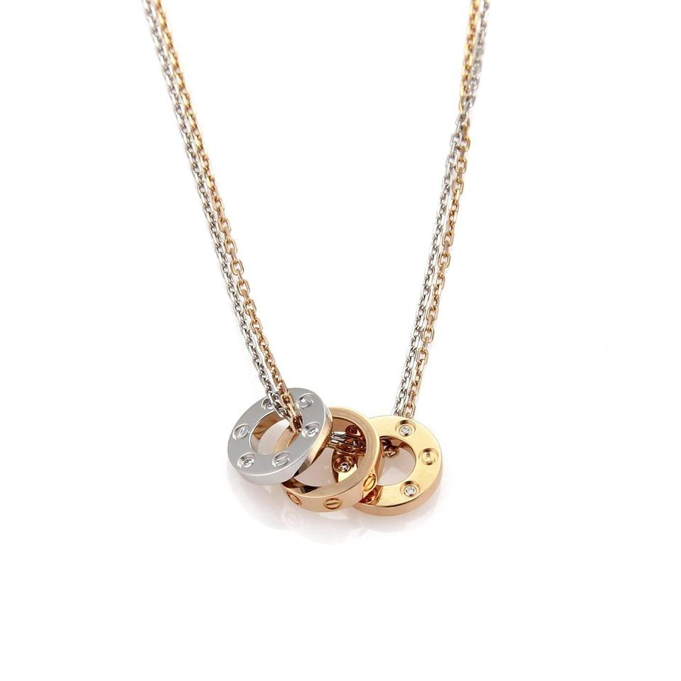 KDY-B7219700 screw three-ring double chain color-separated pendant