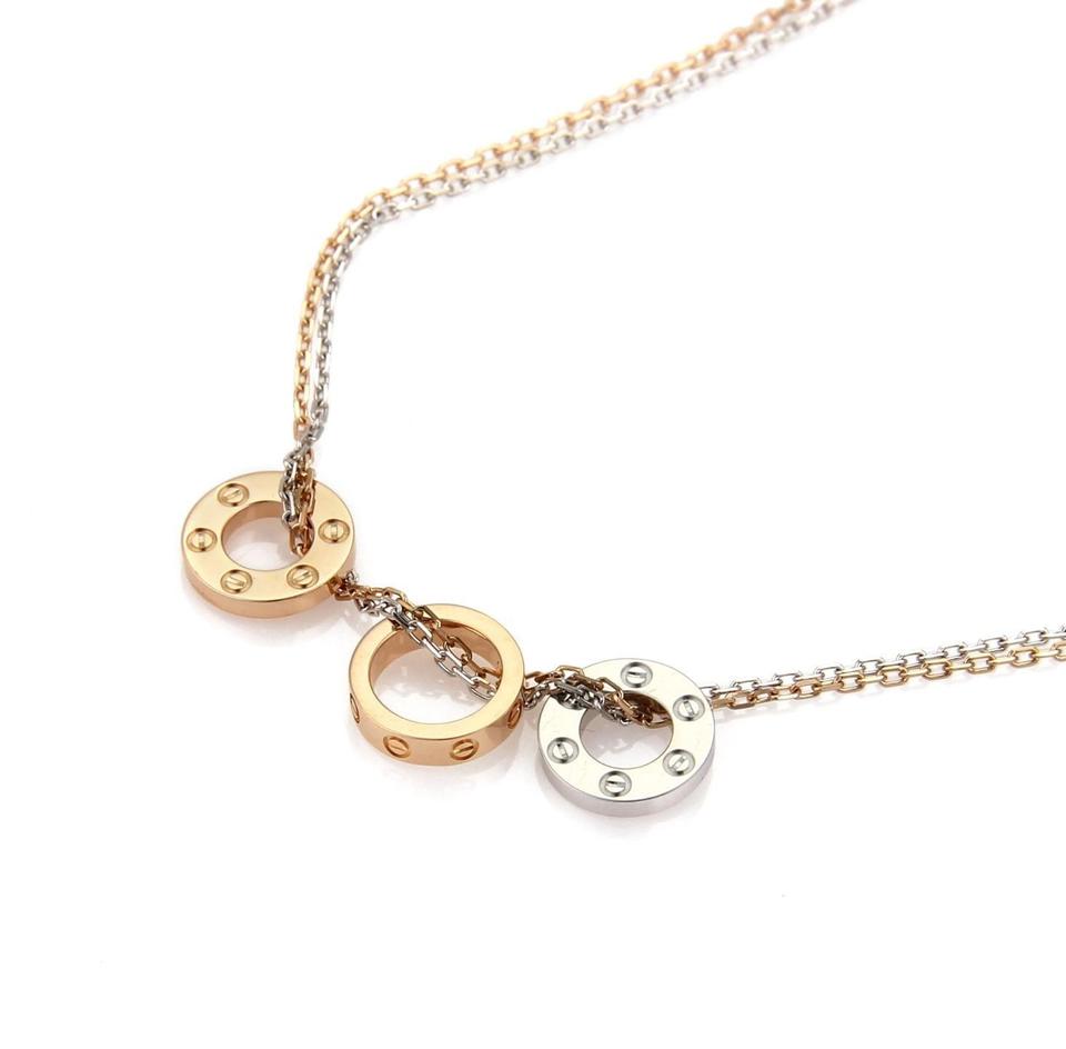 KDY-B7219700 screw three-ring double chain color-separated pendant