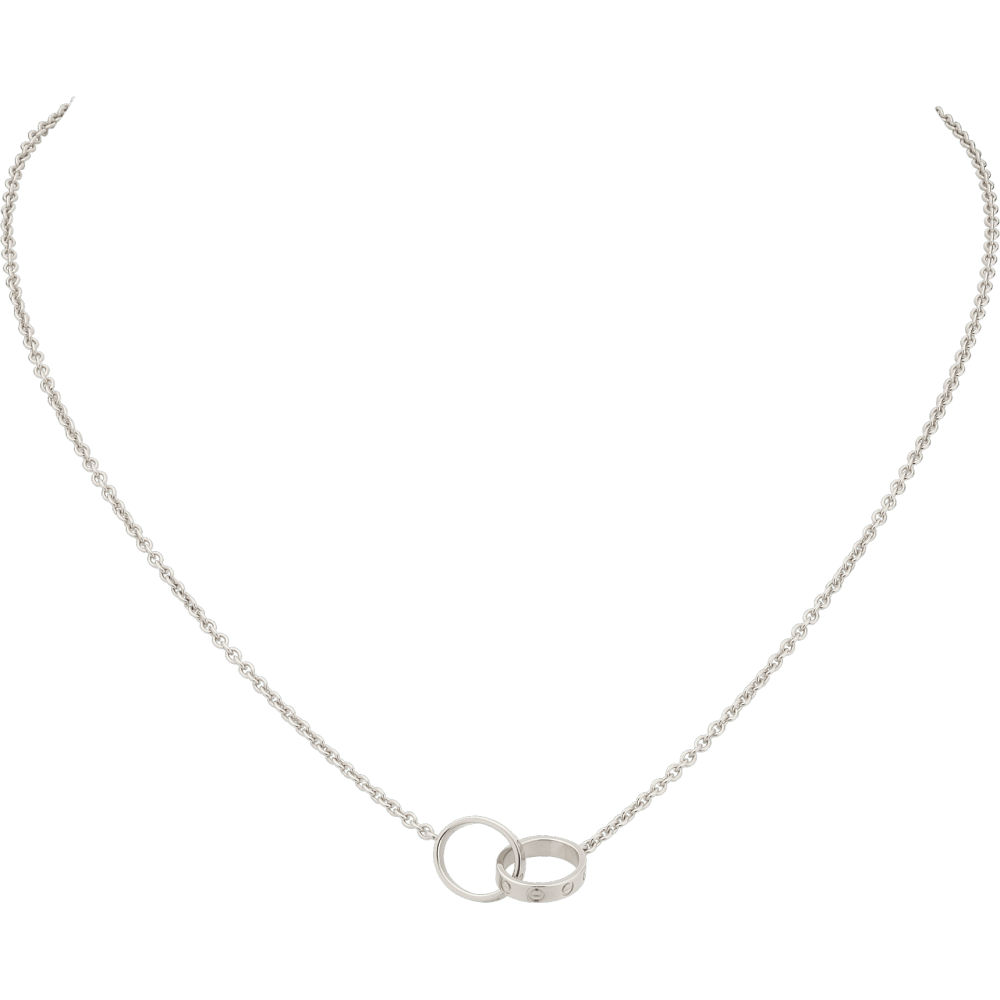 KDY-B7212400 light gold screw double ring pendant necklace