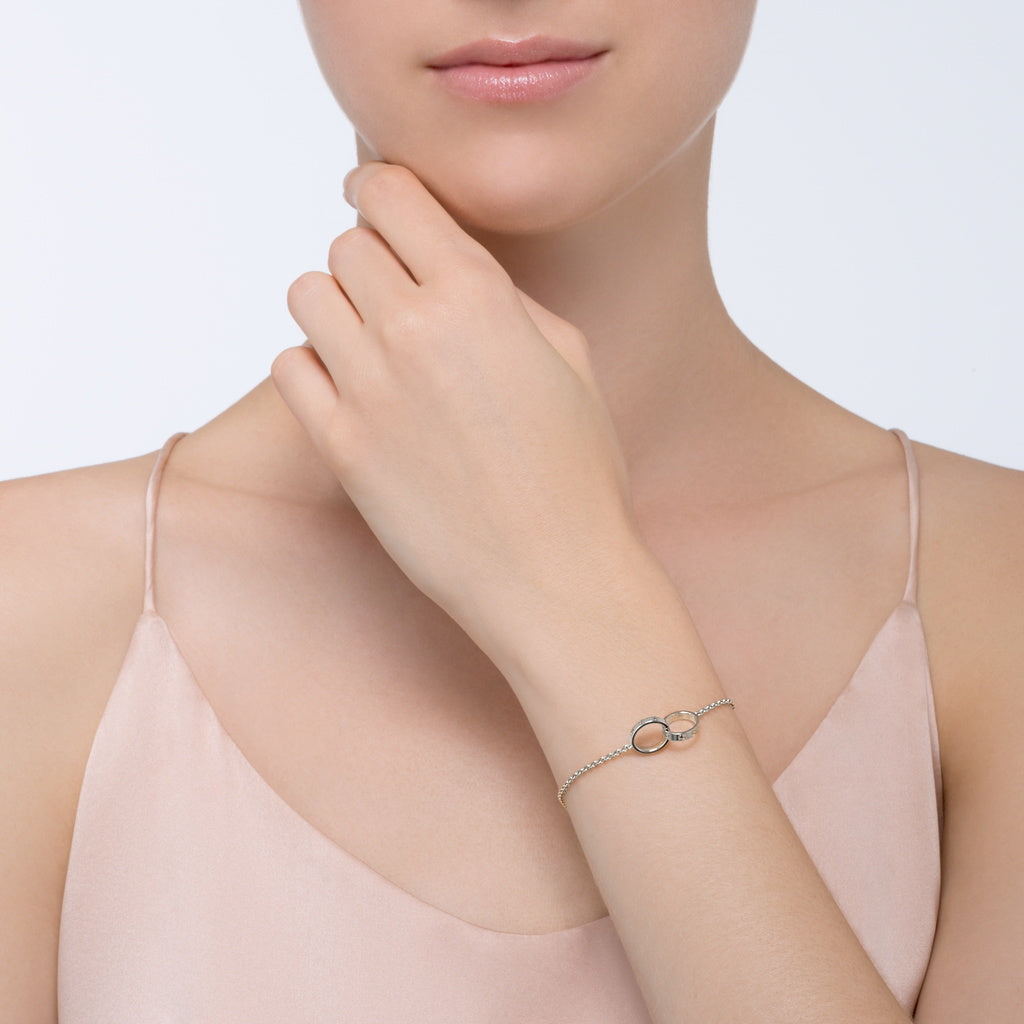 KDY-B6027000 light gold screw double ring bracelet