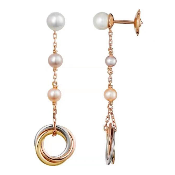 KDY-B8043500 three-color pearl earrings