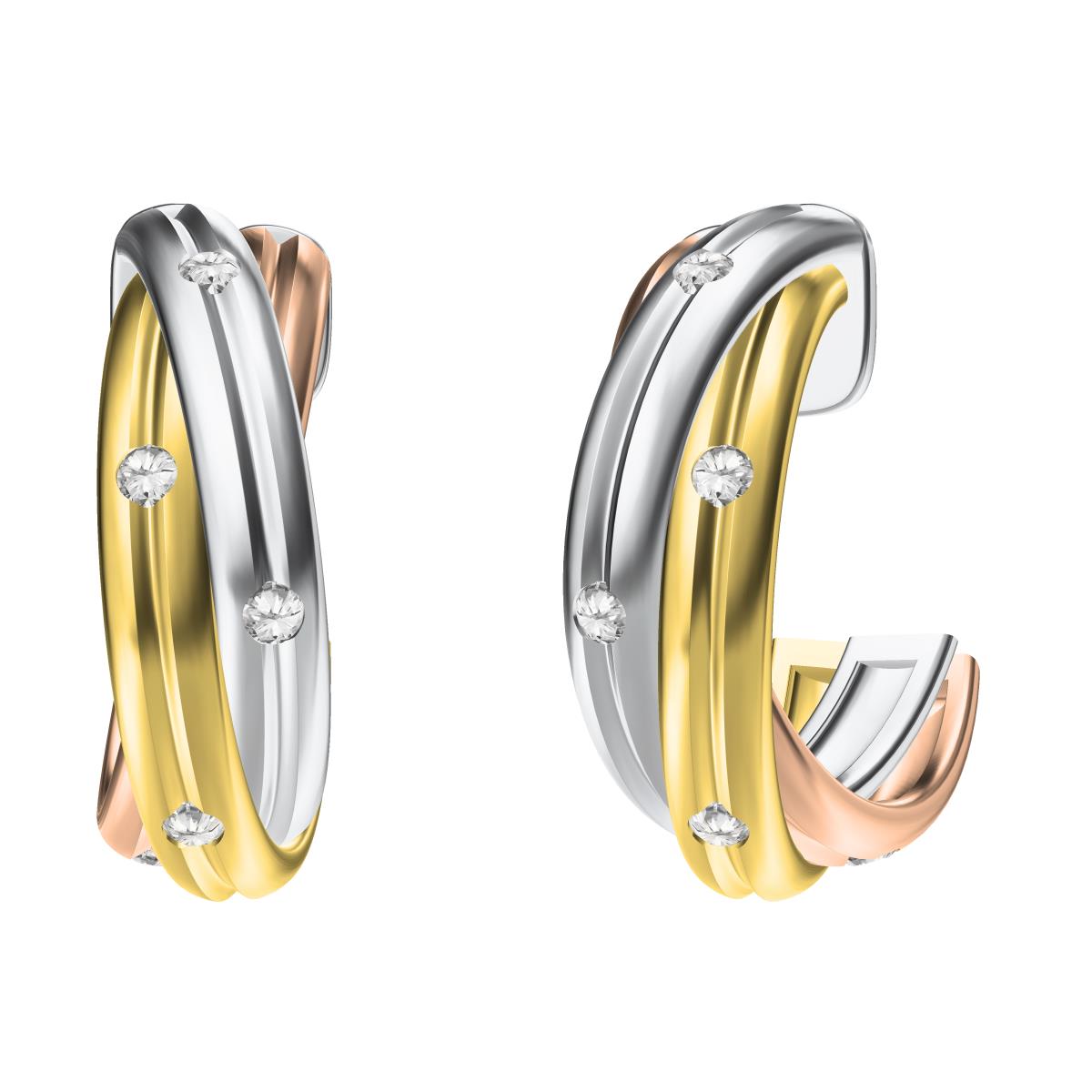 KDY-B3644286 three-ring color earrings and semi-circle earrings