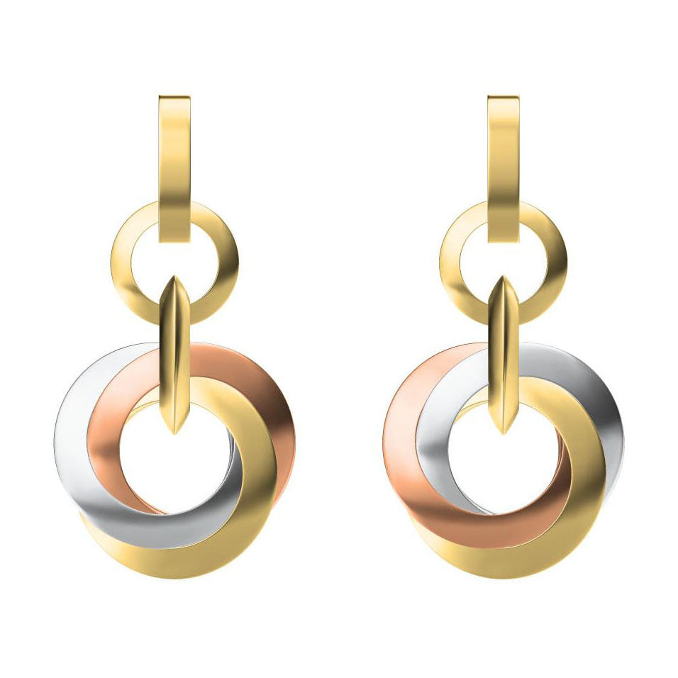 KDY-N4624860 three-ring color-separated earrings guest version