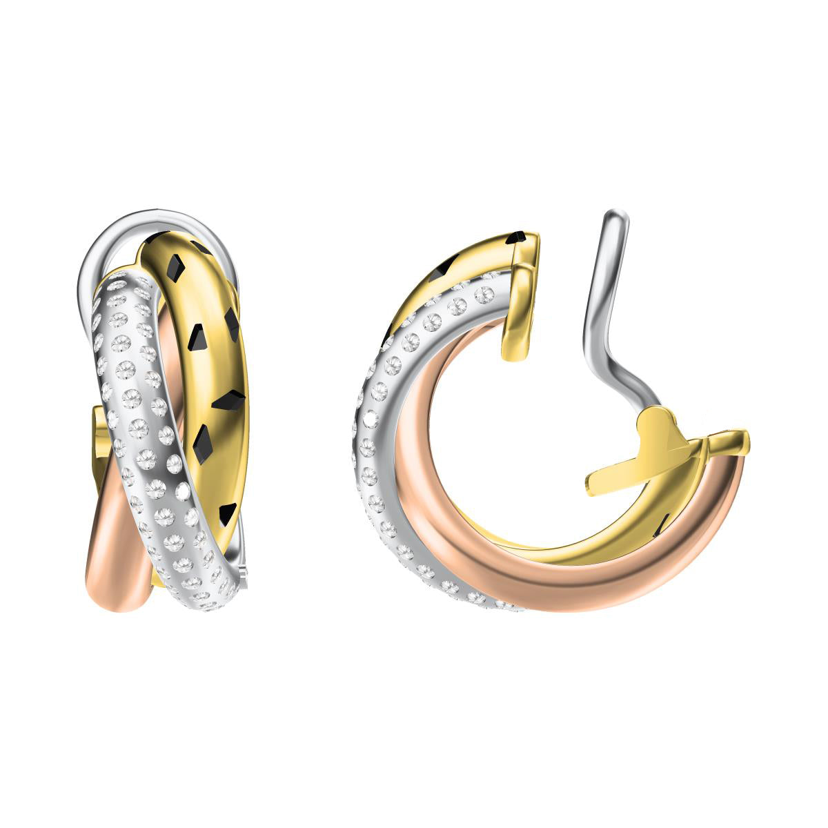 KDY-B48393933 color chain earrings half set & leopard print