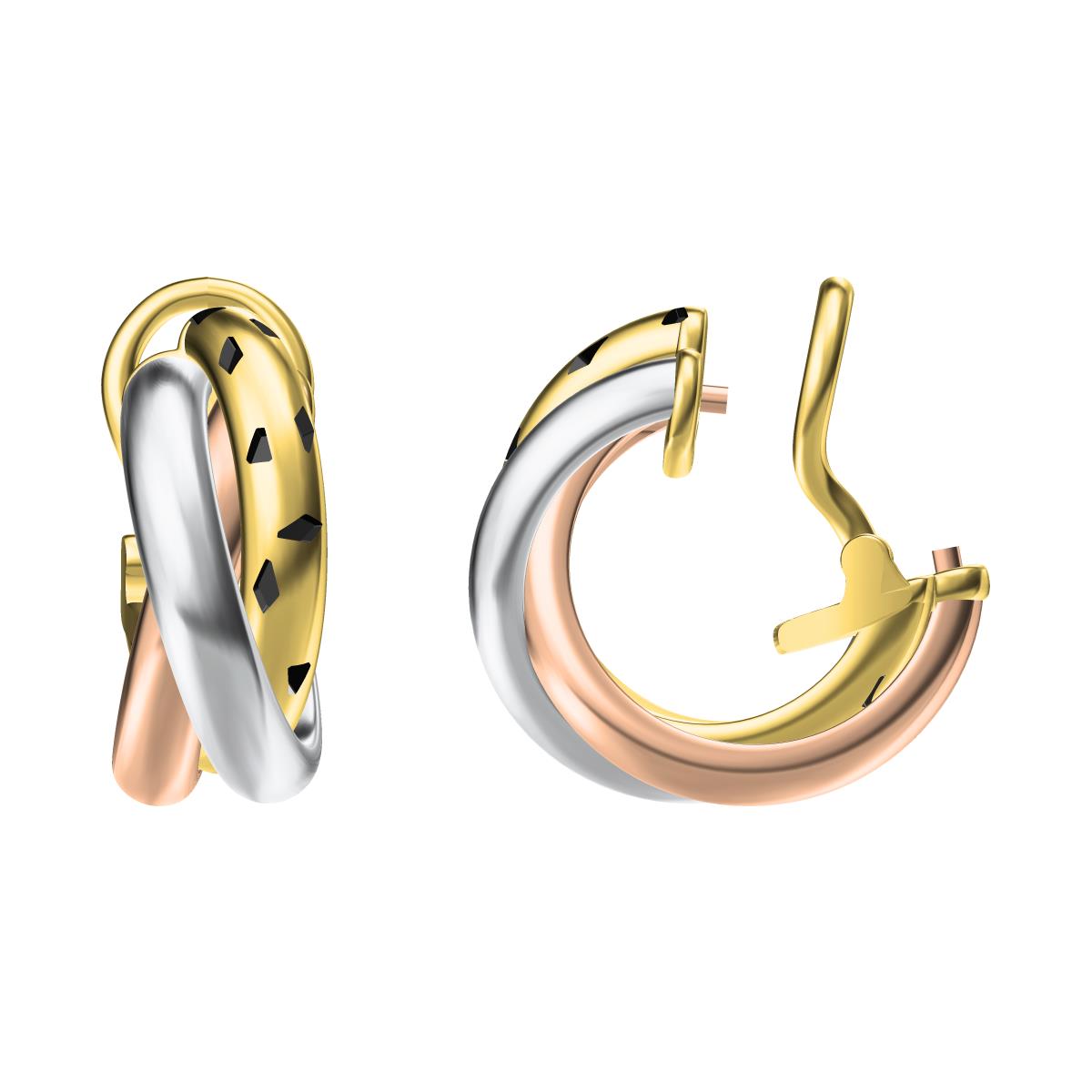 KDY-N54561413 color chain earrings light gold & leopard print