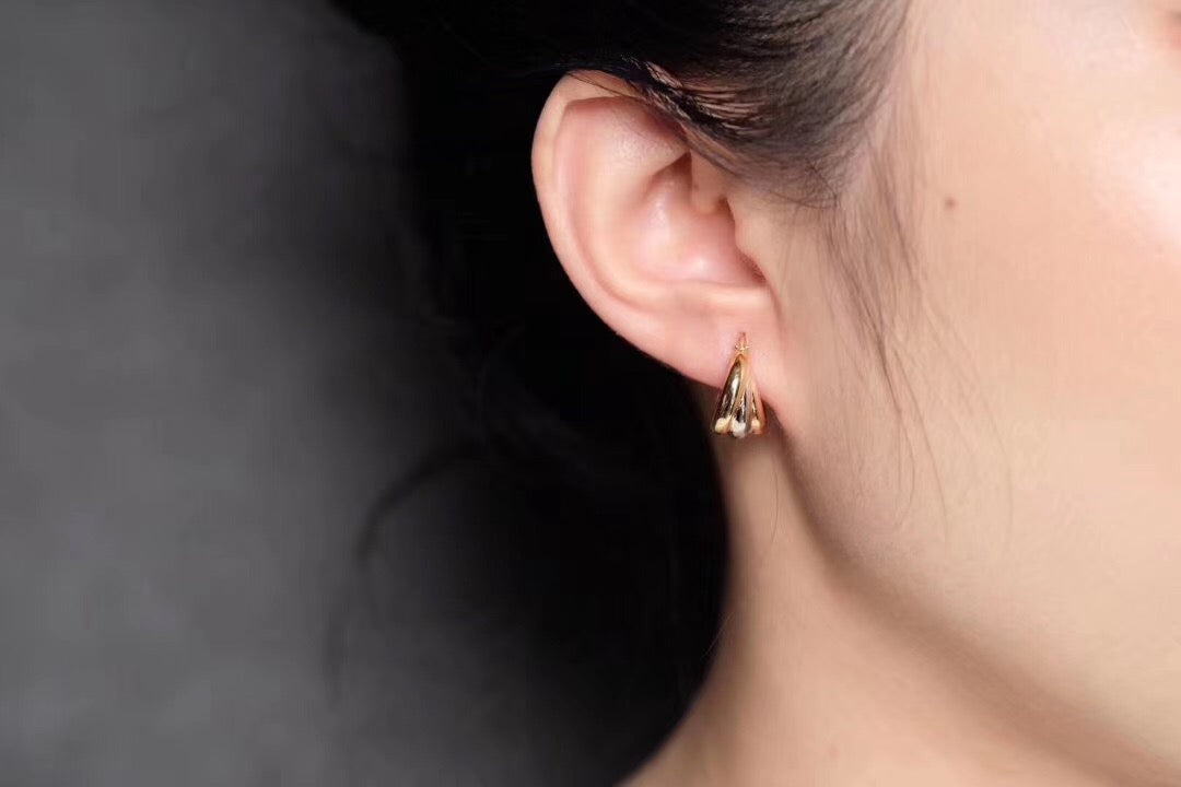 KDY-N1374341 three-ring color-separated earrings