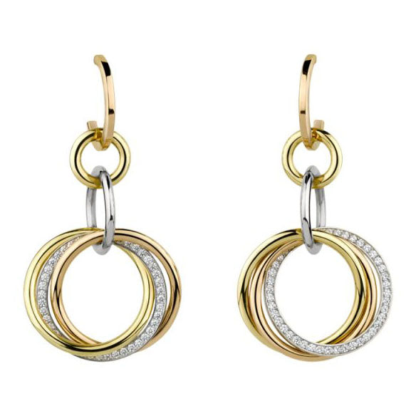 KDY-N8045600 three-ring color-separated long earrings