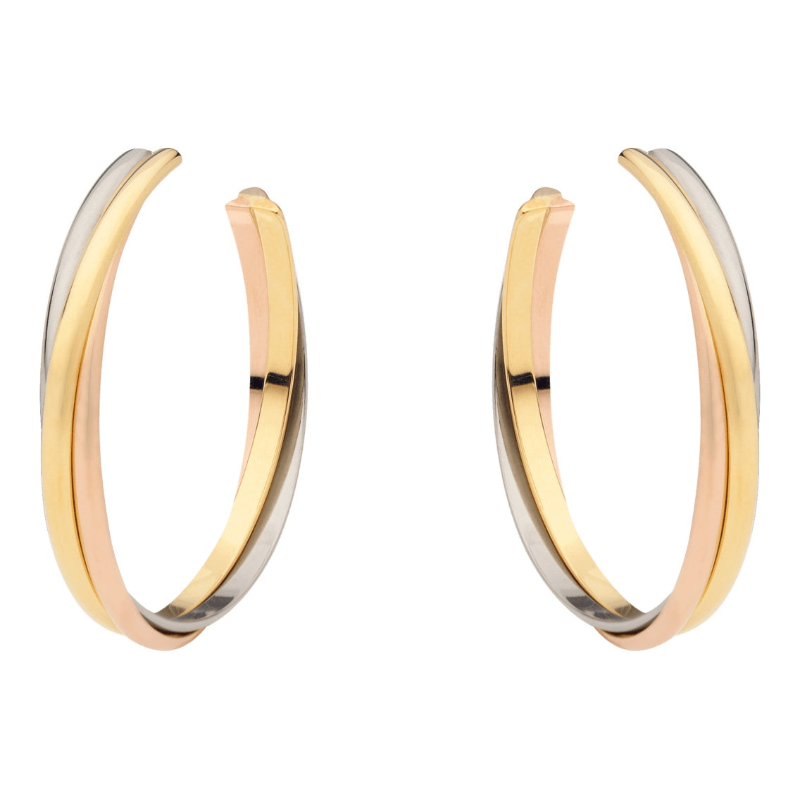 KDY-B8020000 three-ring color-separated large hoop earrings stud earrings