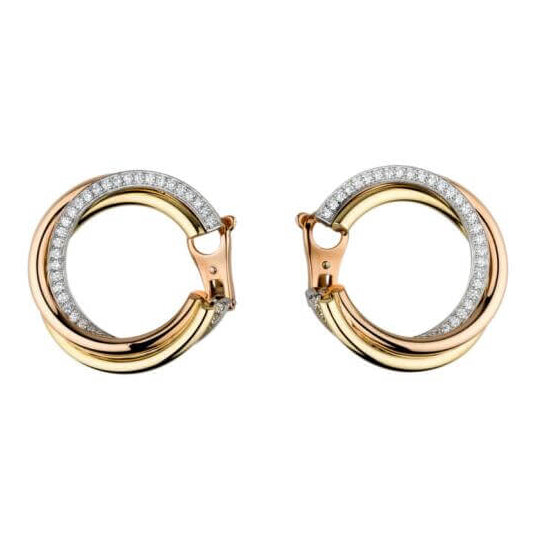KDY-N8045100 three-ring three-color earrings and earrings