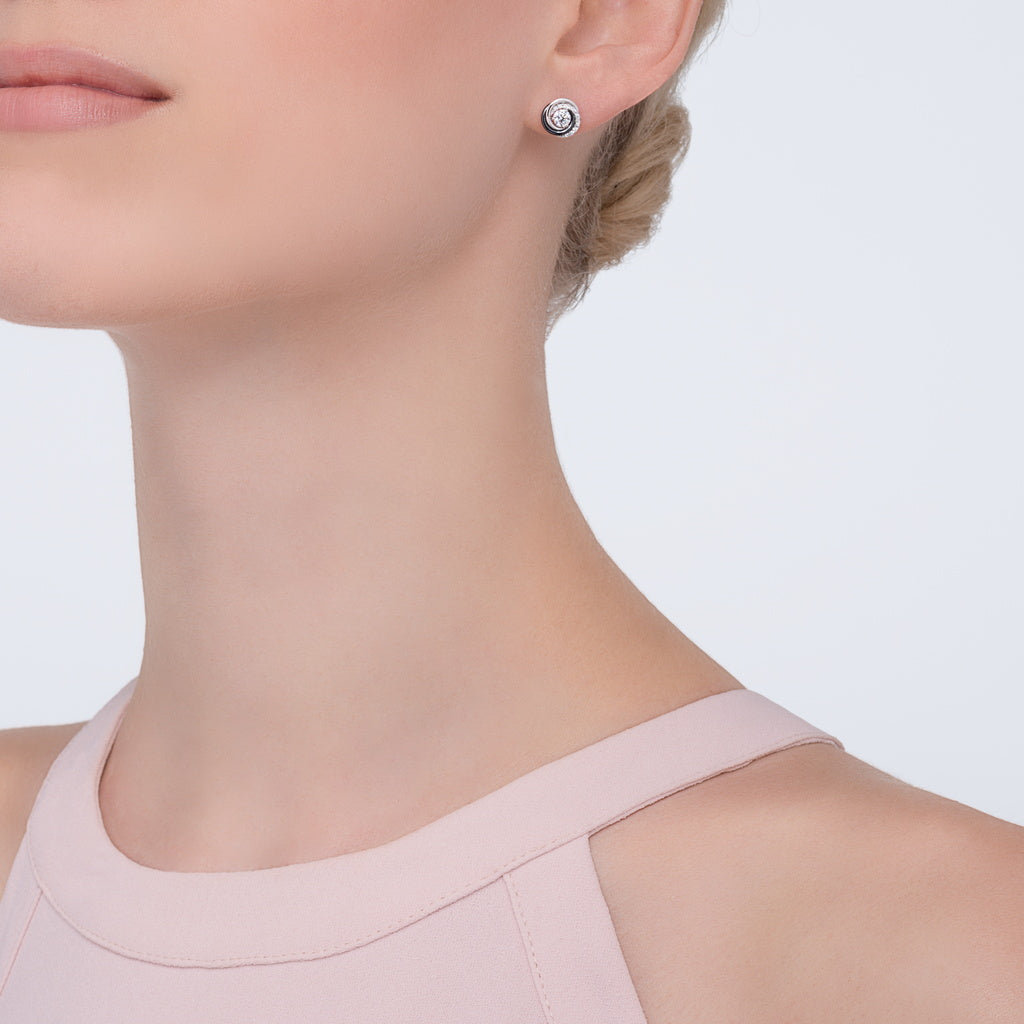 KDY-B8301224 ceramic three-ring earrings