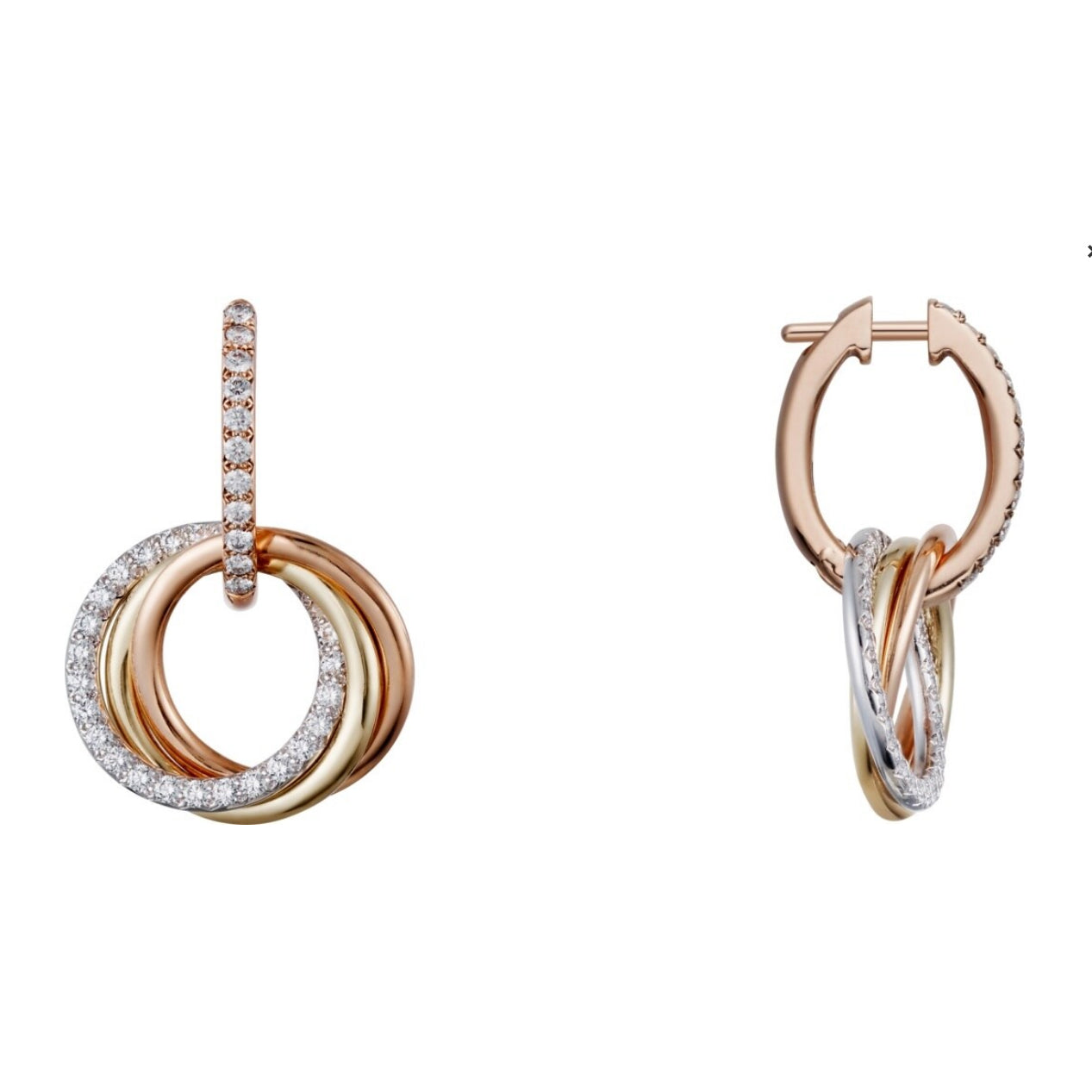 KDY-B8301259 three-ring color earrings