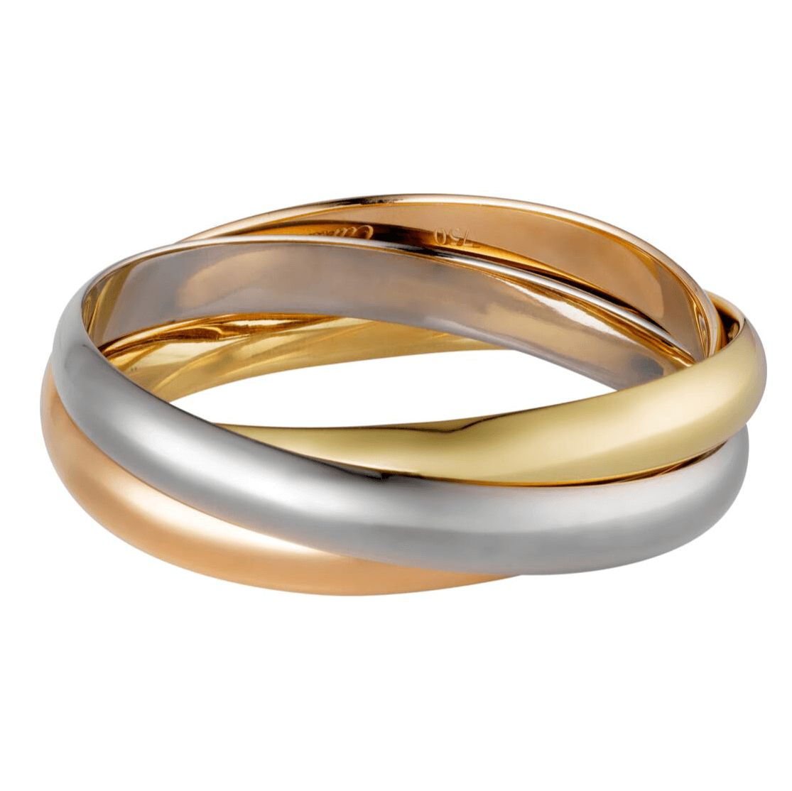 KDY-B6019902 three-ring three-color light gold bracelet