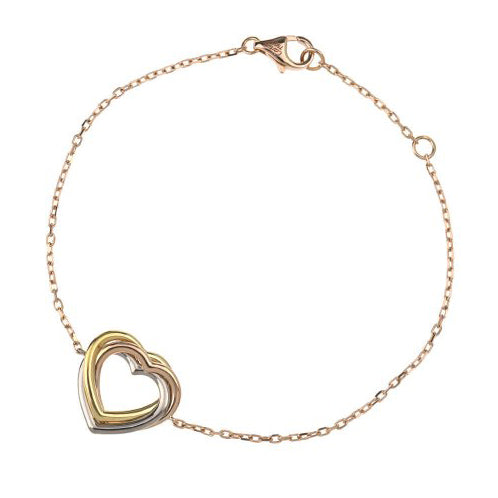 KDY-B6034500 three-ring three-color heart-shaped bracelet