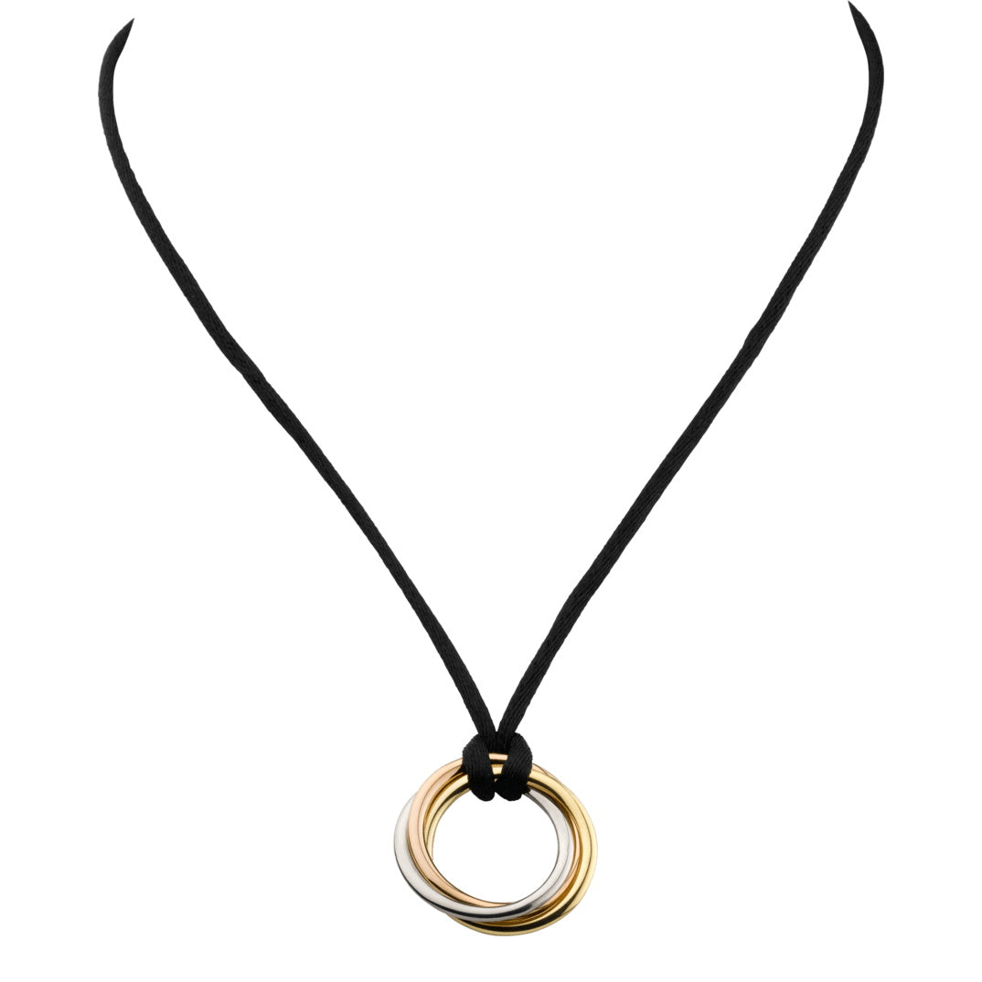 KDY-B3041200 light gold three-ring three-color pendant
