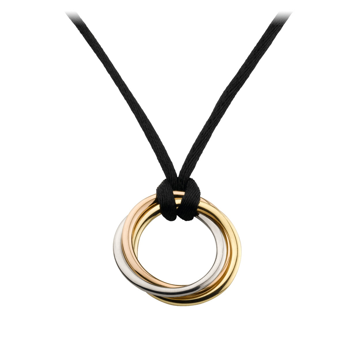 KDY-B3041200 light gold three-ring three-color pendant