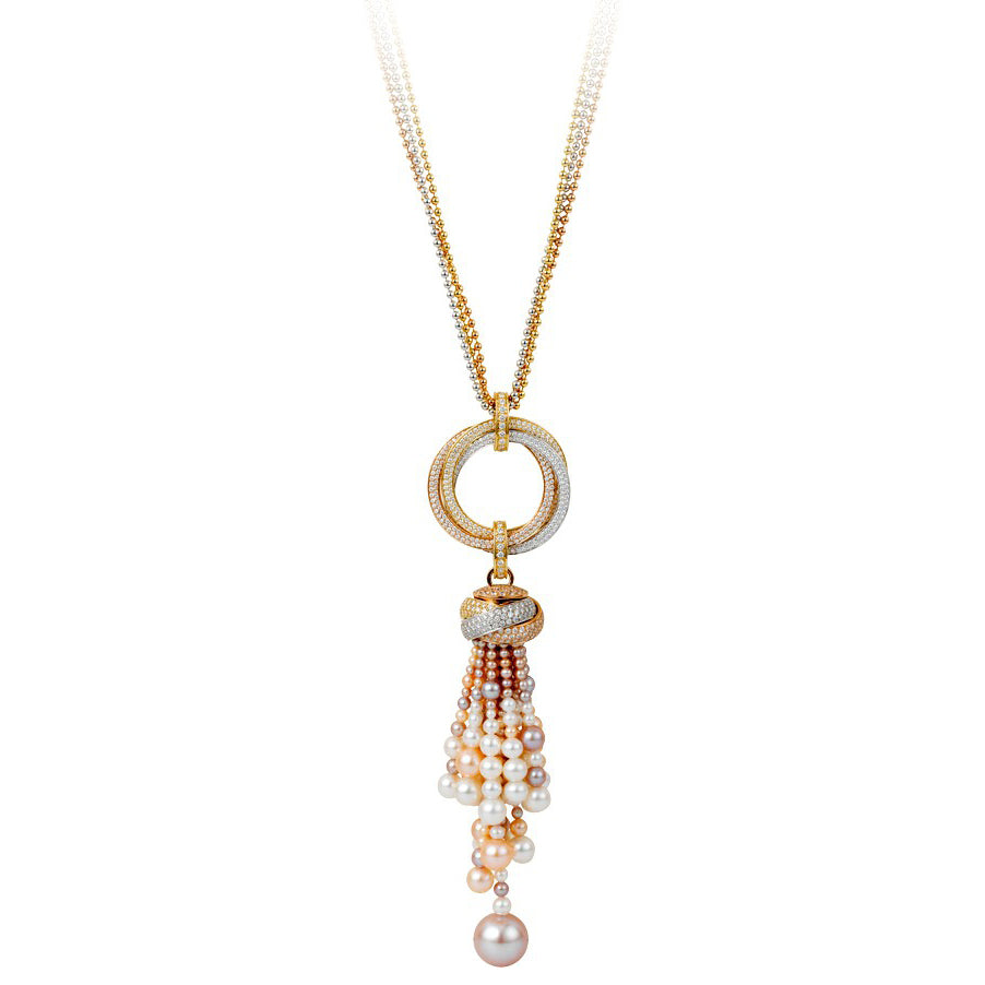 KDY-HP300091 full diamond three rings double row diamond ring pendant
