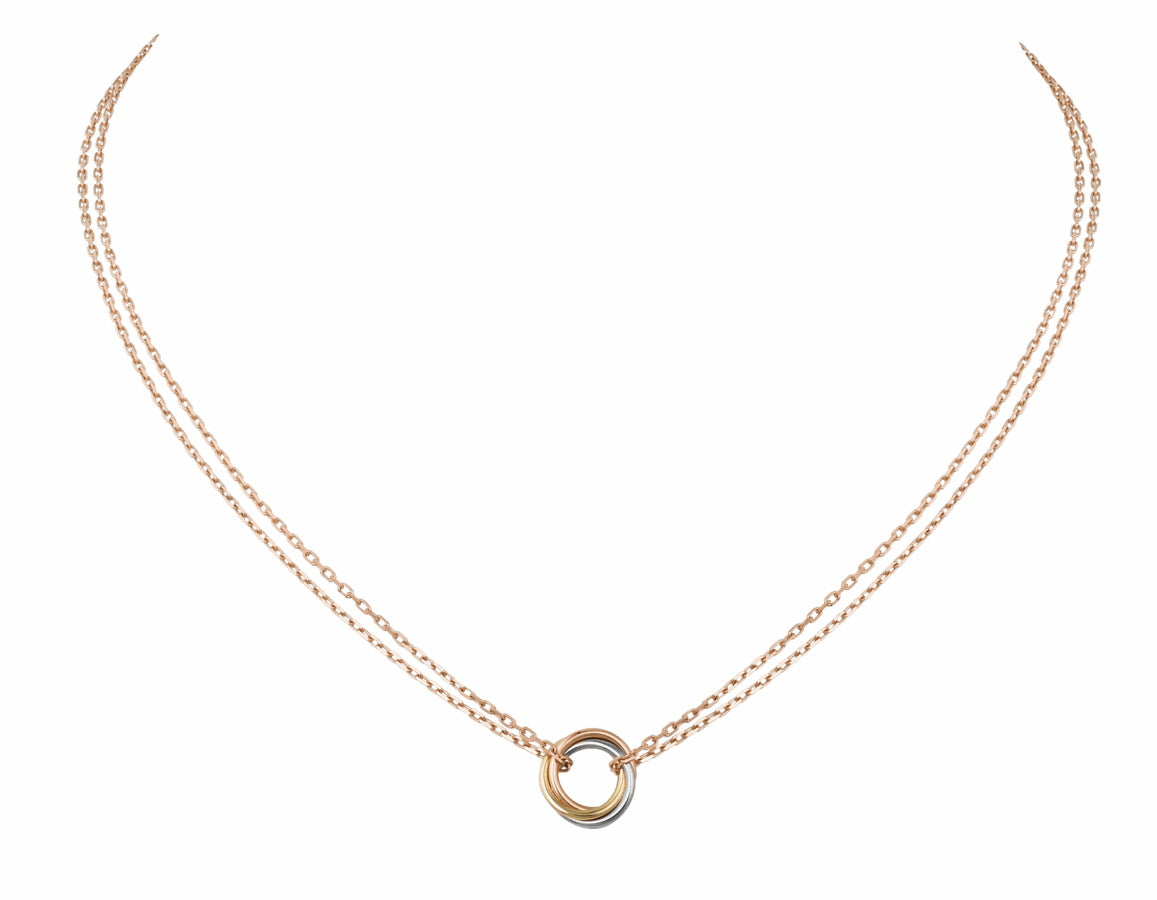 KDY-B7218200 three-ring three-color light gold ring pendant