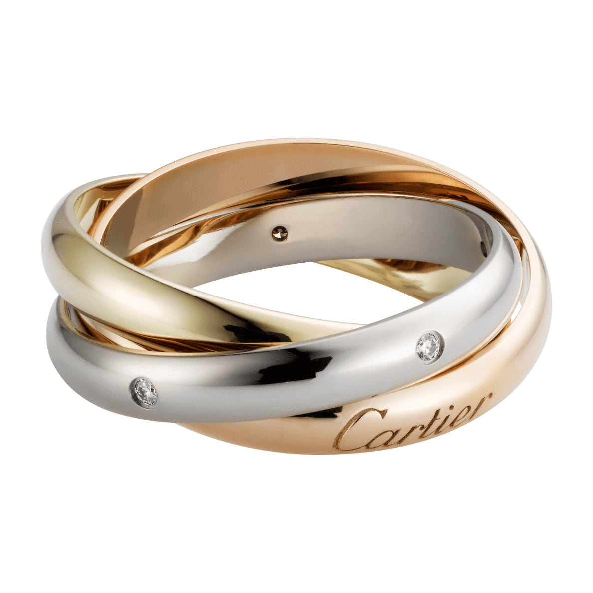 KDY-B4088500 three-ring color-separated five-diamond ring
