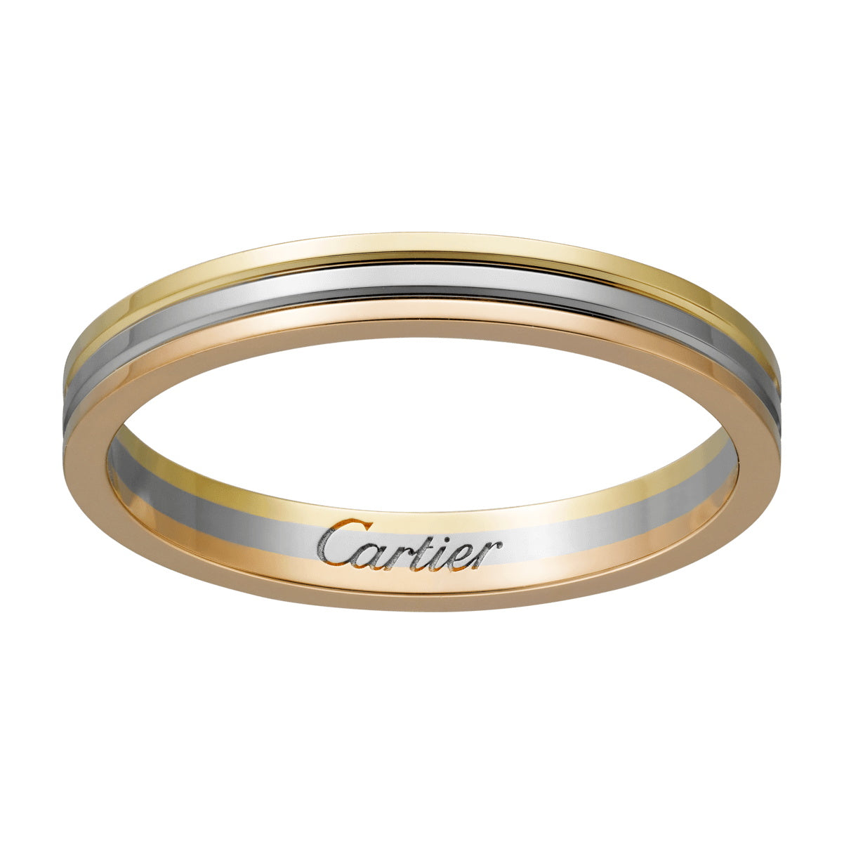 KDY-B4209900 straight three-color ring wedding strip