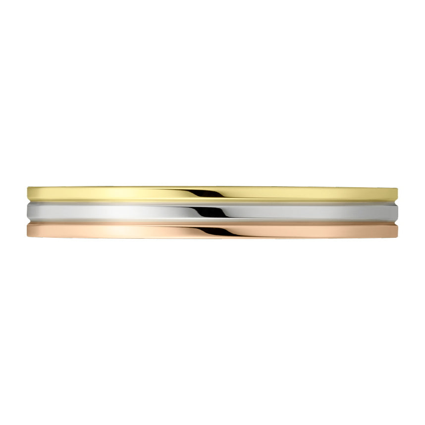 KDY-B4209900 straight three-color ring wedding strip
