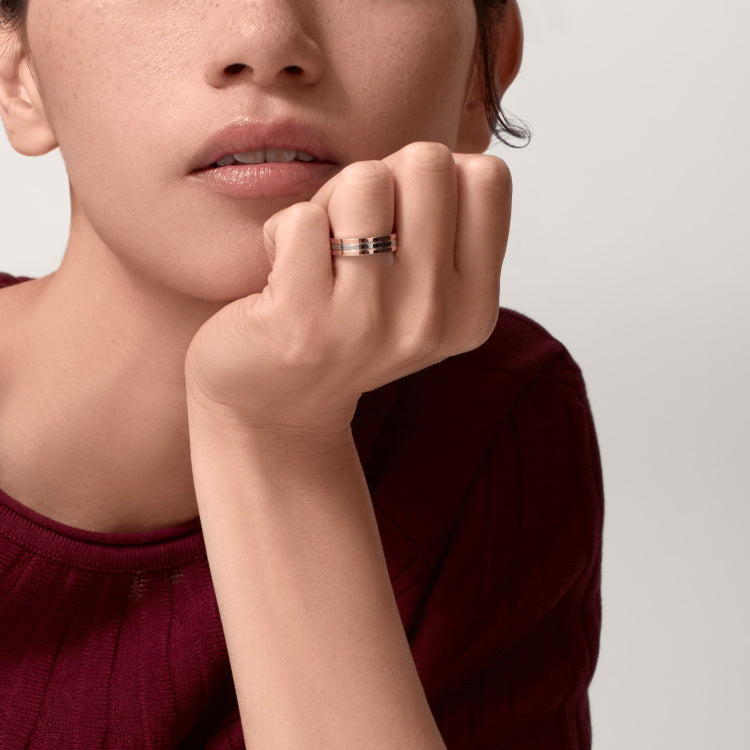 KDY-B4052100 straight three-color ring wedding strip