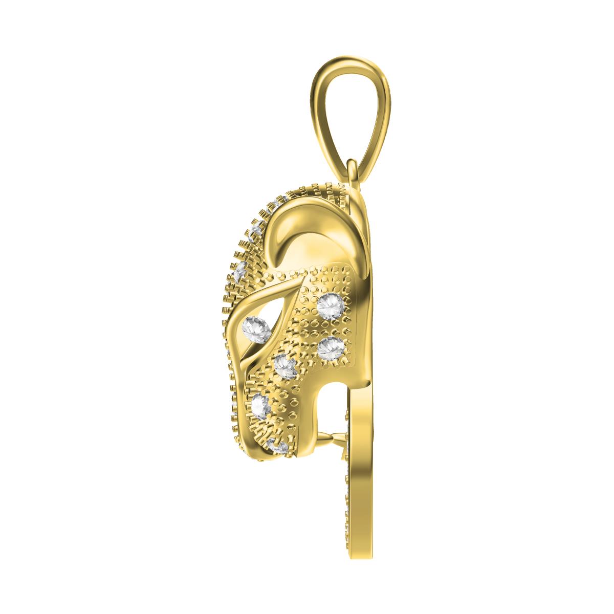 KDY-J5272414 leopard head pendant bite circle 2
