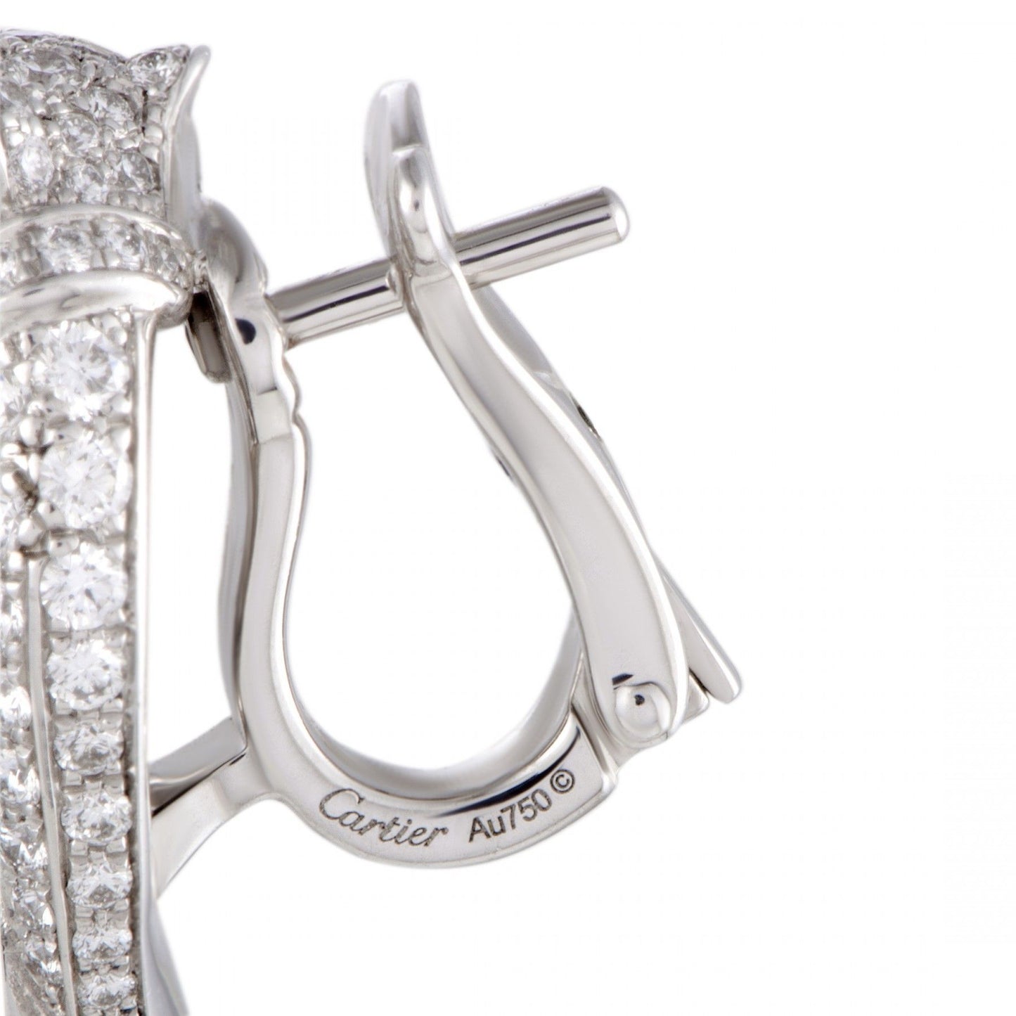 KDY-N8288693 small full diamond wishbone leopard earrings