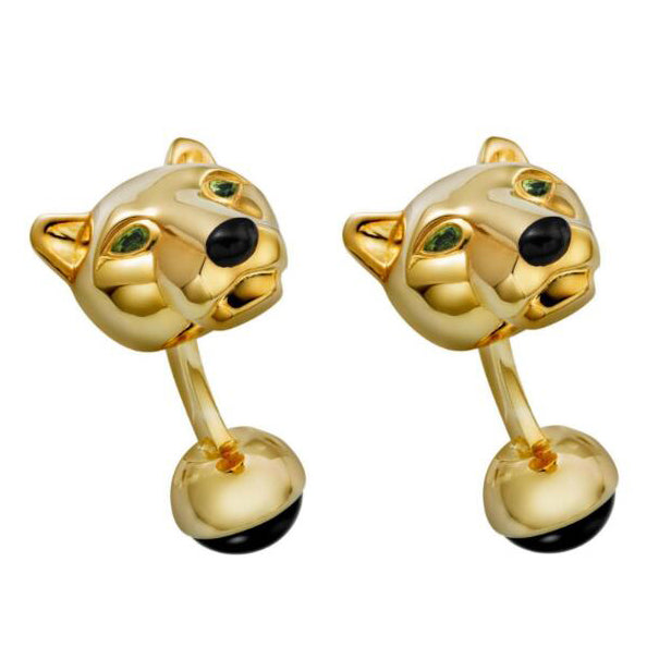 KDY-T1220747 leopard head cufflinks