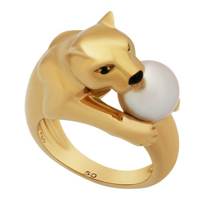 KDY-G1614802 Pearl Leopard Ring