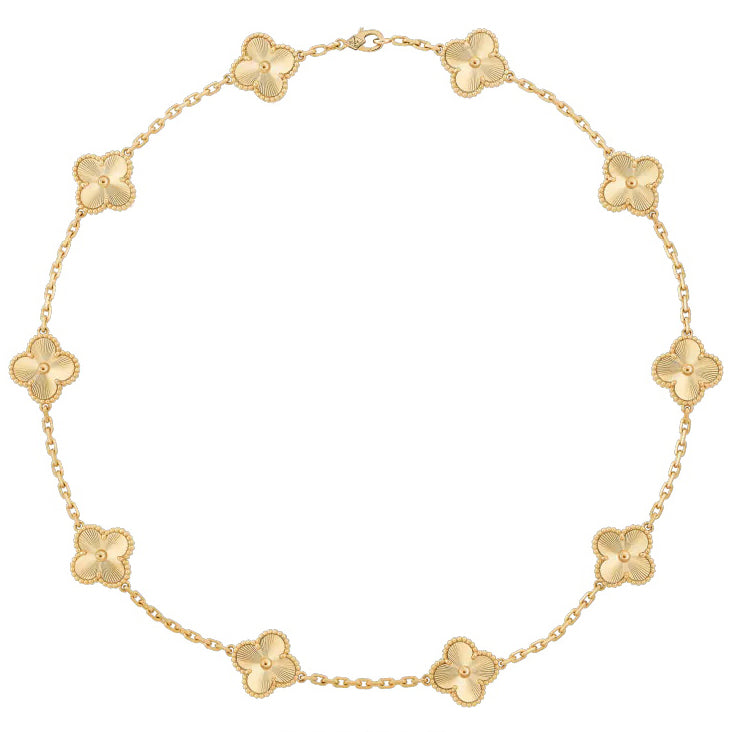 VCARP3JJ00 Approximately 15mm four-leaf clover ten-flower necklace chain length 42cm