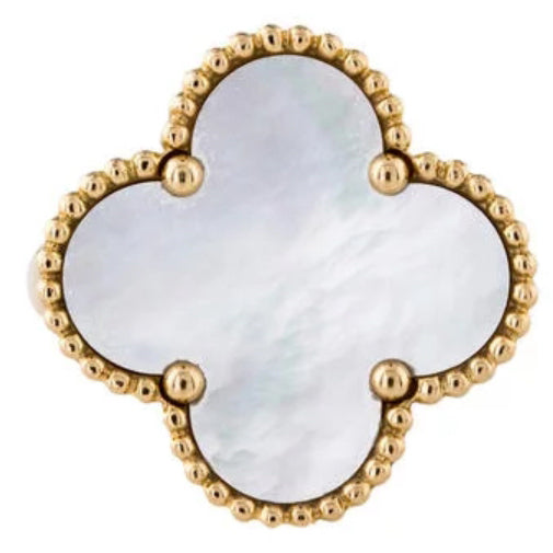 VCARF78900 About 20mm four-leaf clover ring 66#