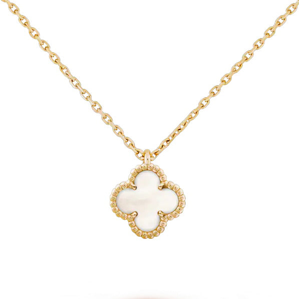 VCARF69100 About 9.5mm guest version four-leaf clover bead pendant