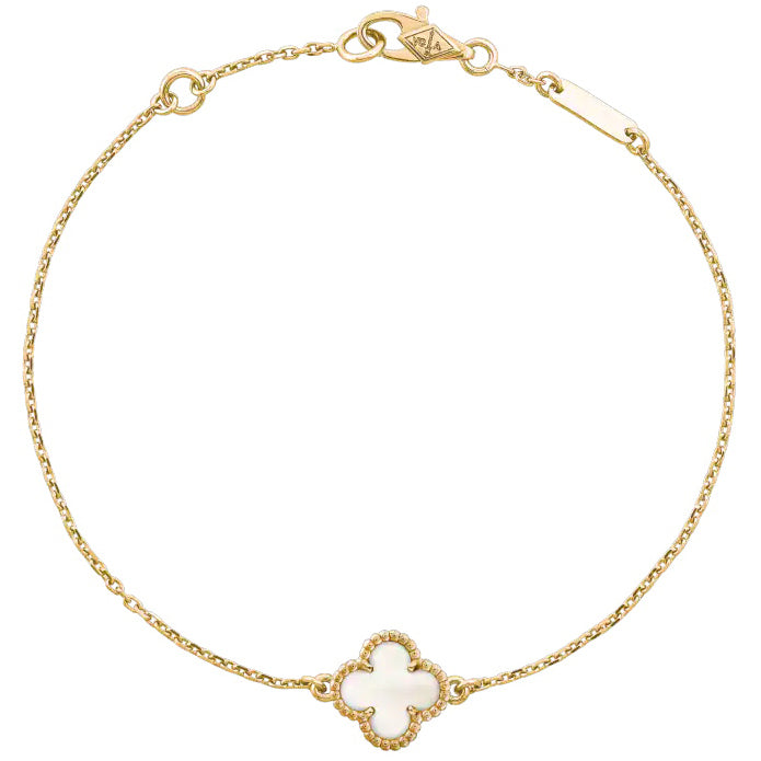 VCARF68800 About 9.4mm guest version four-leaf clover bracelet
