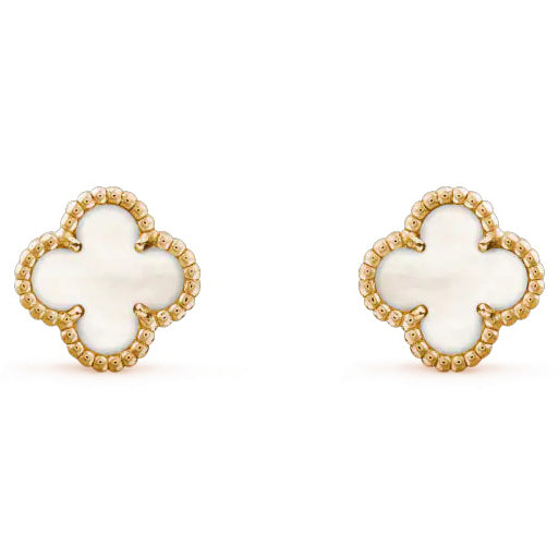 VCARA44800 About 9.4mm guest version four-leaf clover earrings