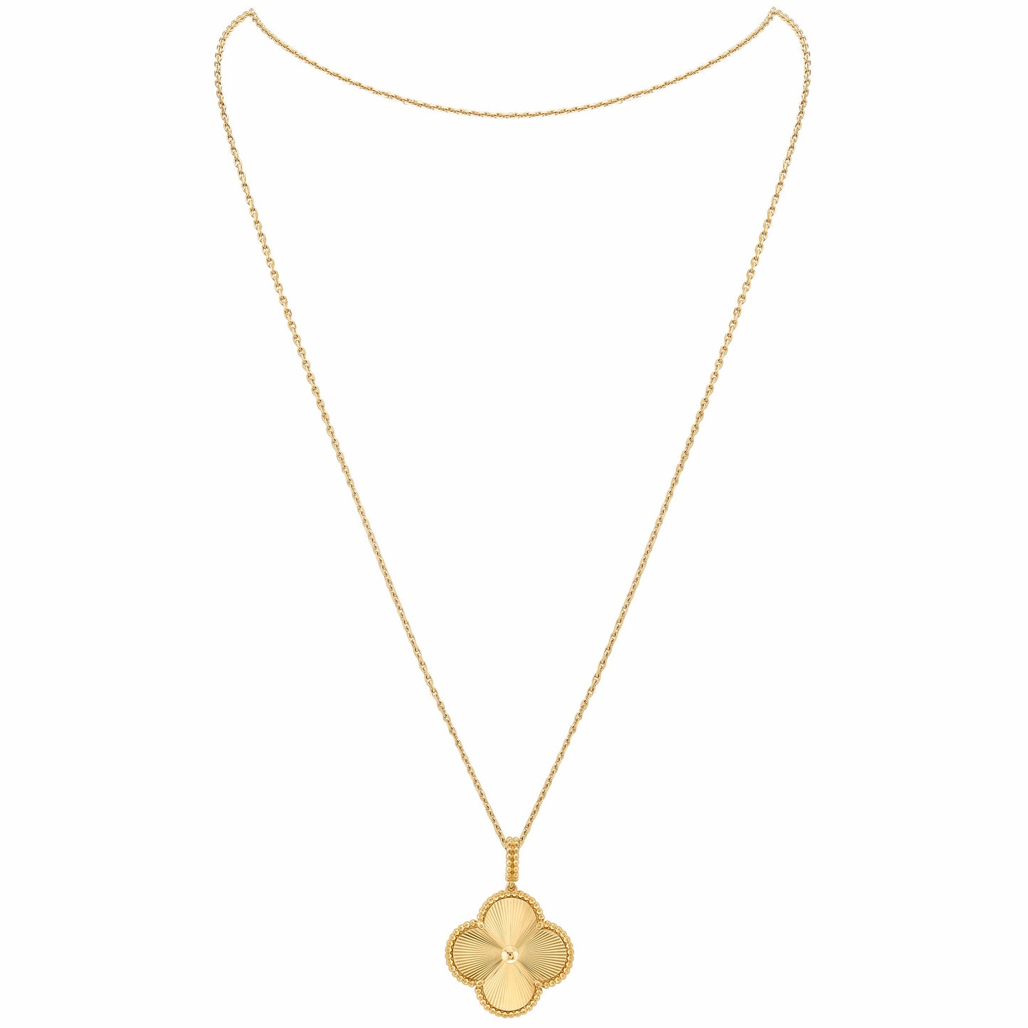 VCARP4K006 Approximately 26mm four-leaf clover pendant