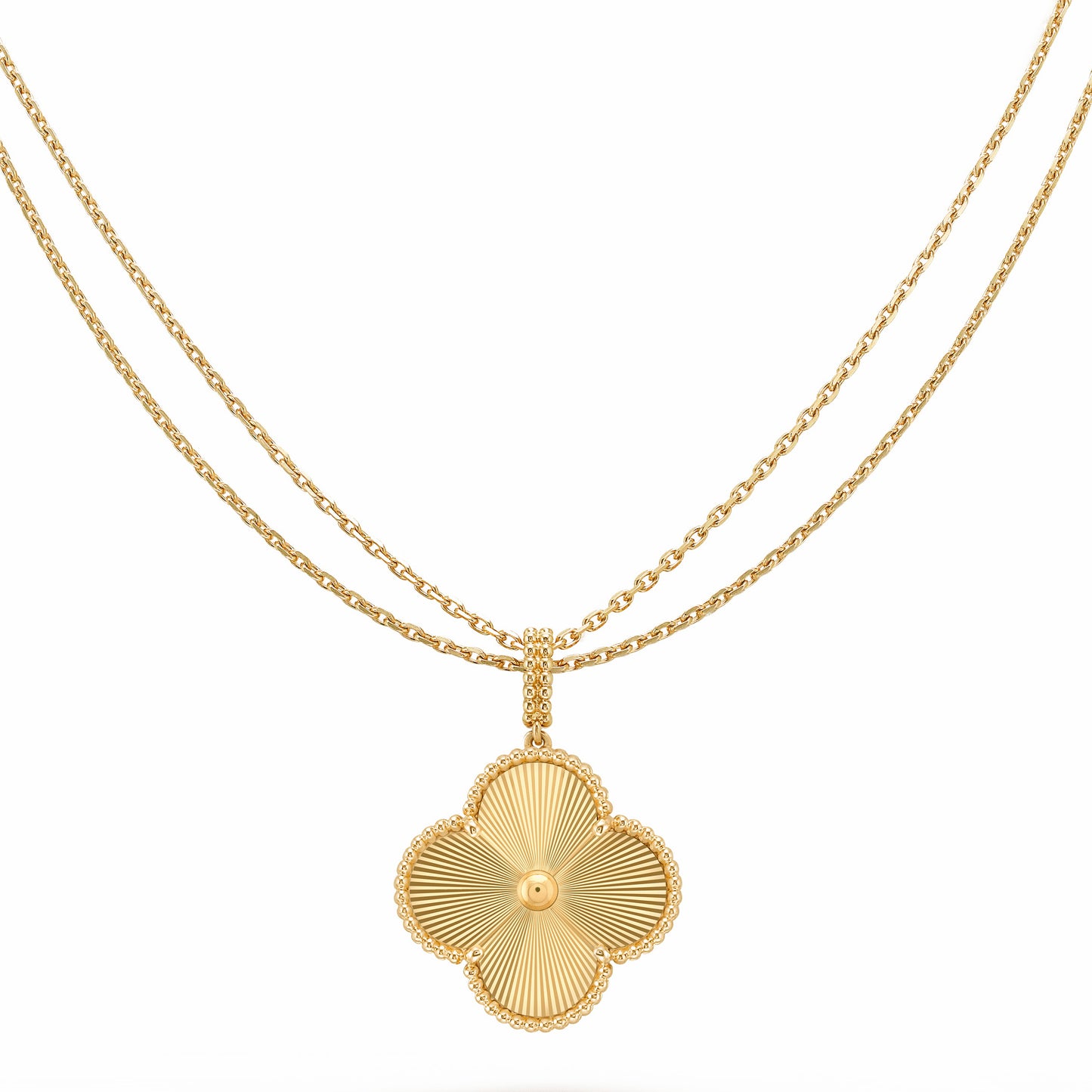 VCARP4K006 Approximately 26mm four-leaf clover pendant