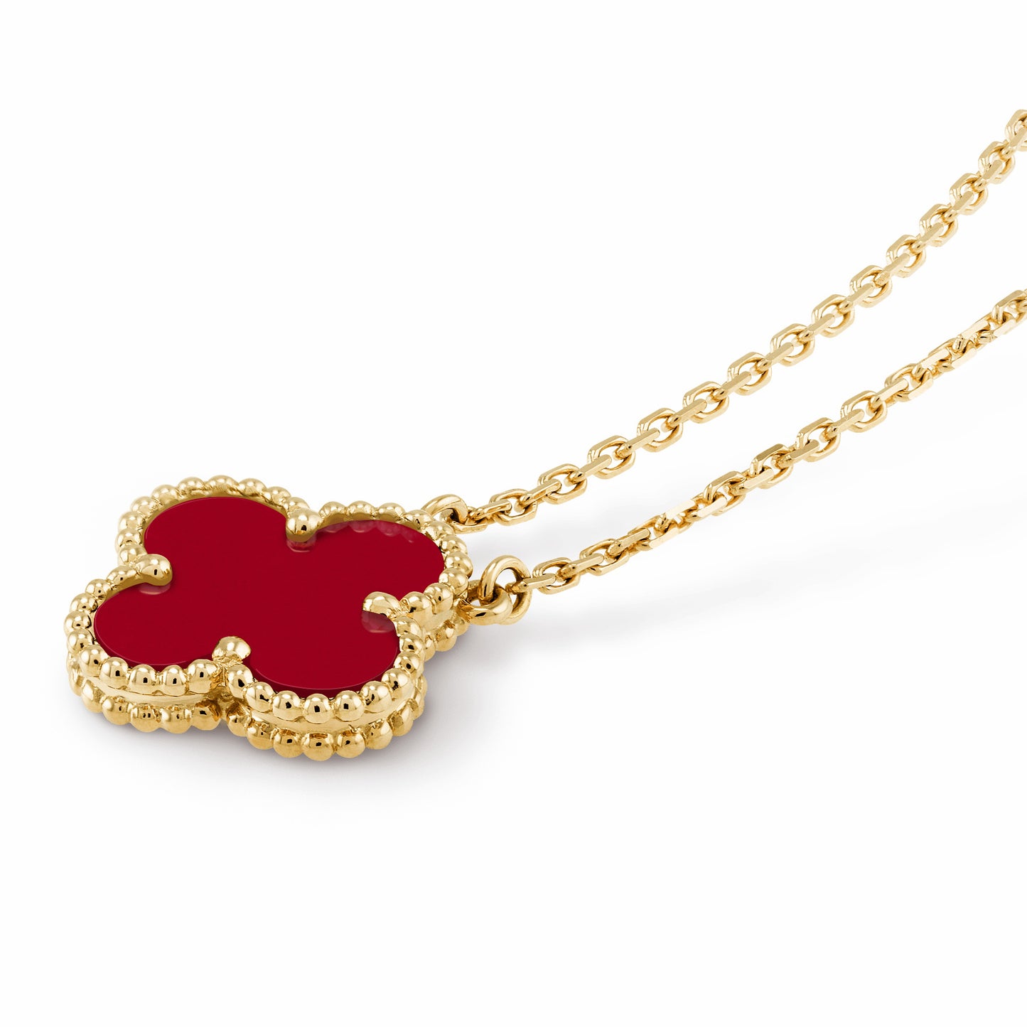 VCARD38500 15mm guest version four-leaf clover bead chain pendant