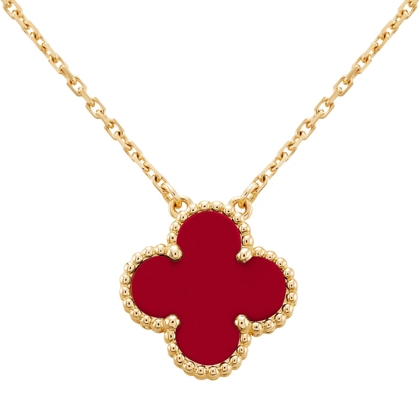 VCARD38500 15mm guest version four-leaf clover bead chain pendant