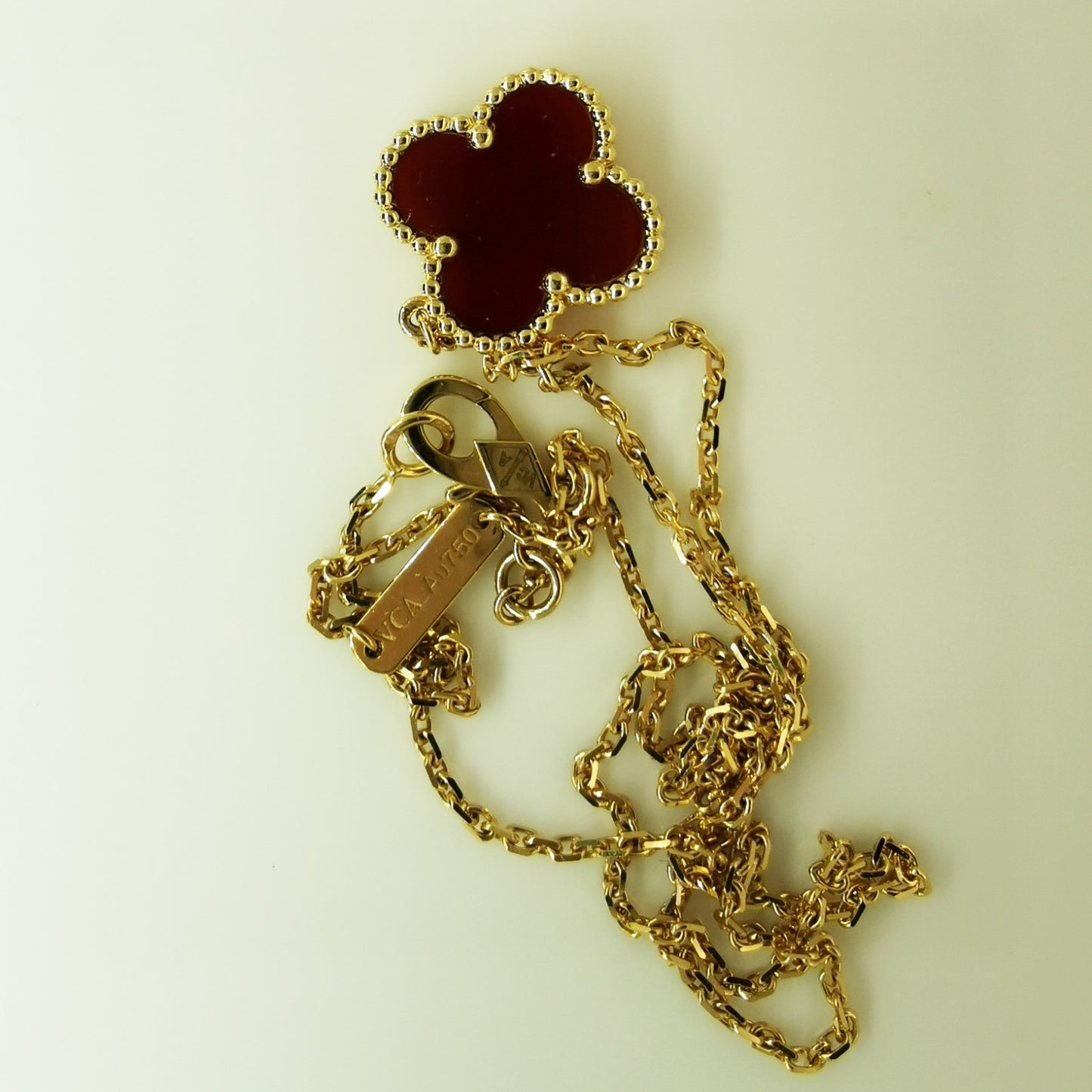 VCARD38500 15mm guest version four-leaf clover bead chain pendant