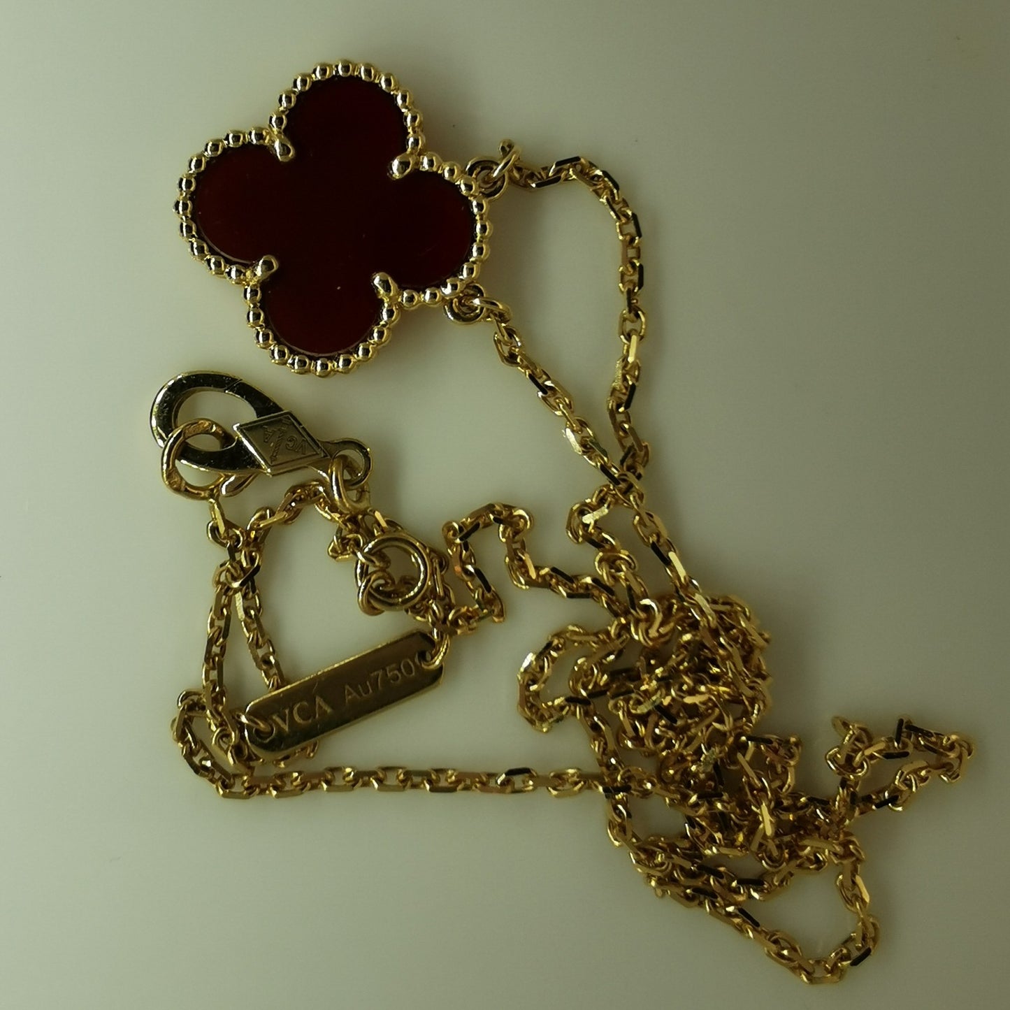 VCARD38500 15mm guest version four-leaf clover bead chain pendant