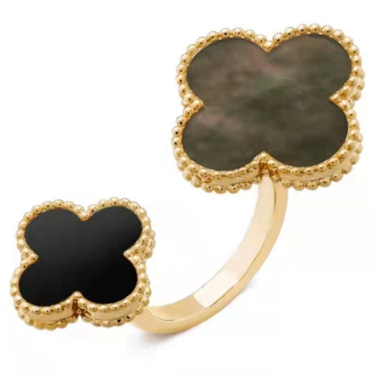 VCARN05700 extra large flower version double flower open ring (26mm-20mm)