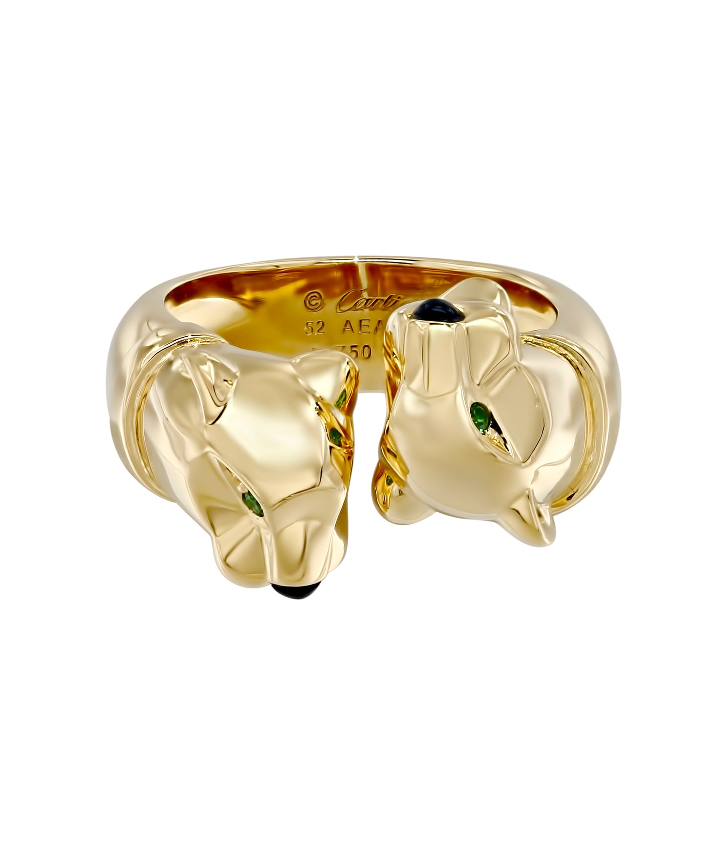 KDY-B4211400 light gold double-headed leopard wishbone leopard open ring