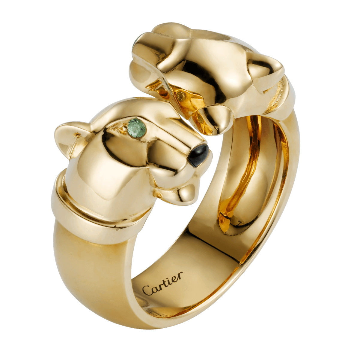 KDY-B4211400 light gold double-headed leopard wishbone leopard open ring