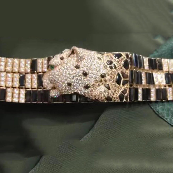 KDY-N3622511 side leopard head bracelet