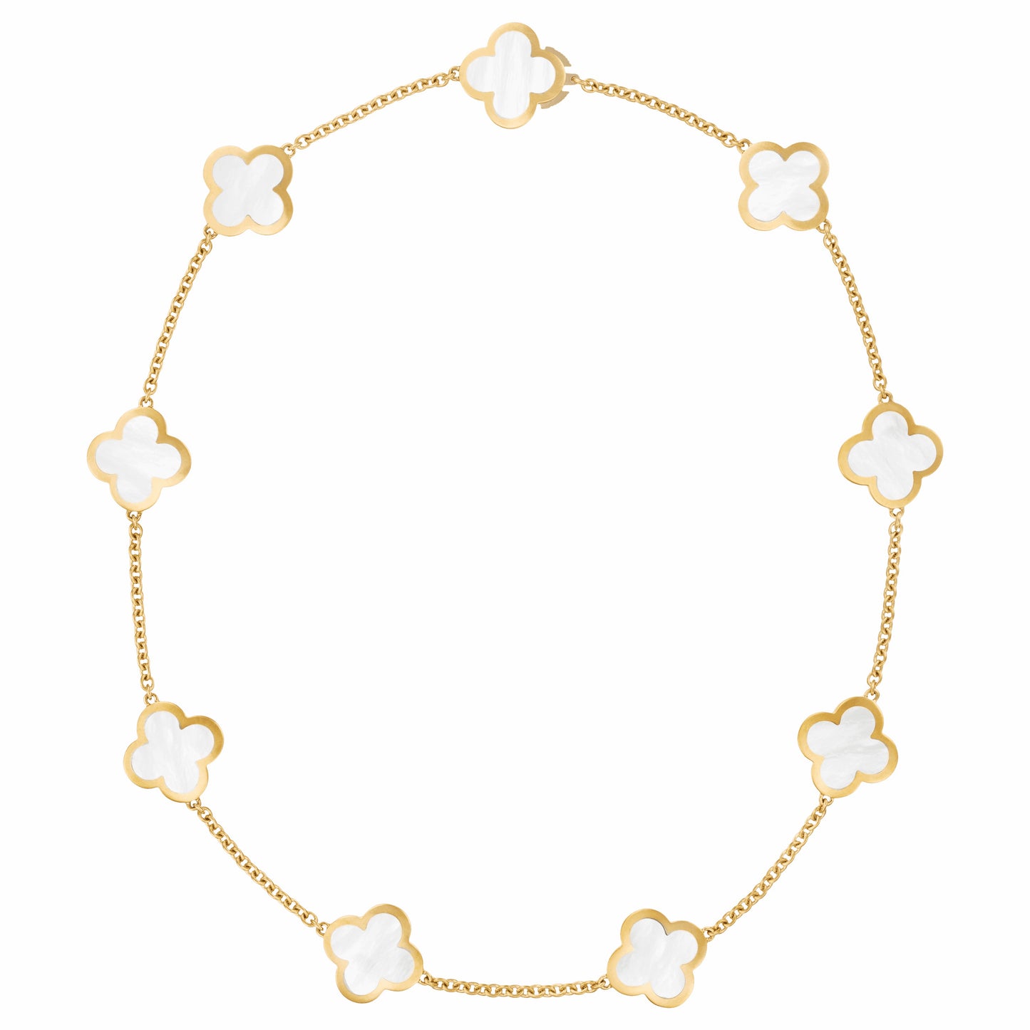 VCARA37800 16mm four-leaf clover 9 flower necklace